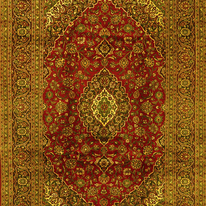 Medallion Yellow Traditional Rug, tr2416yw