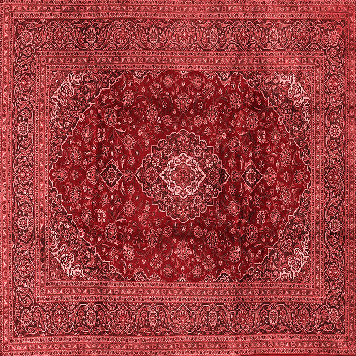 Machine Washable Medallion Red Traditional Rug, wshtr2416red