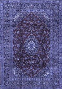 Medallion Blue Traditional Rug, tr2416blu