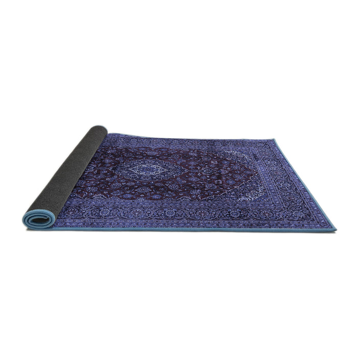 Sideview of Medallion Blue Traditional Rug, tr2416blu