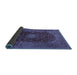 Sideview of Medallion Blue Traditional Rug, tr2416blu