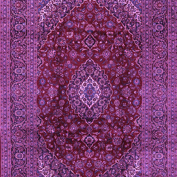 Machine Washable Medallion Purple Traditional Area Rugs, wshtr2416pur
