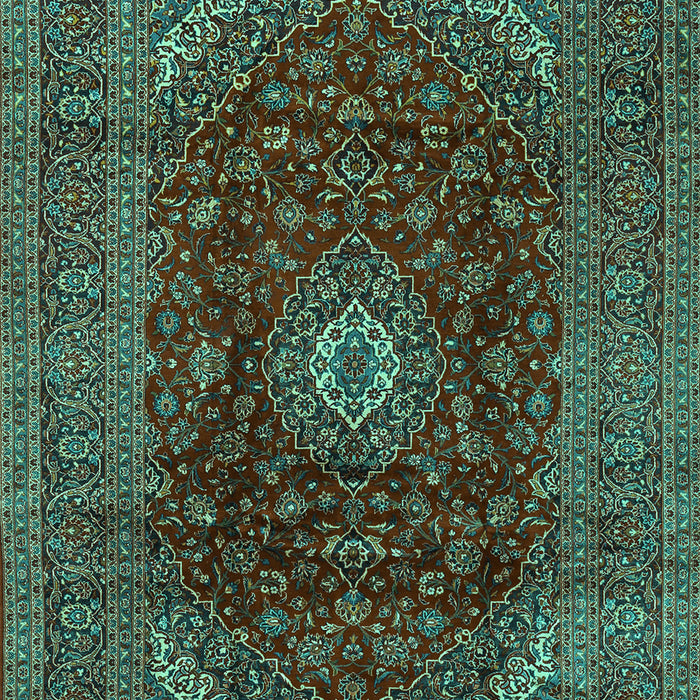 Medallion Turquoise Traditional Rug, tr2416turq