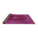 Sideview of Medallion Pink Traditional Rug, tr2416pnk