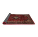 Sideview of Traditional Sienna Brown Persian Rug, tr2417