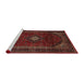 Sideview of Machine Washable Traditional Sienna Brown Rug, wshtr2417