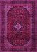 Machine Washable Persian Pink Traditional Rug, wshtr2417pnk