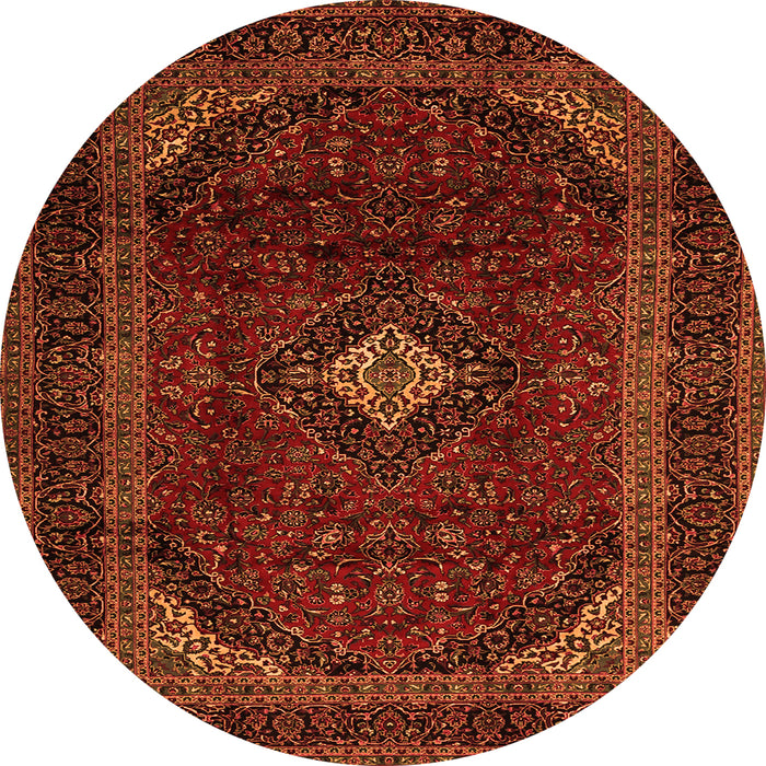 Machine Washable Persian Orange Traditional Area Rugs, wshtr2417org