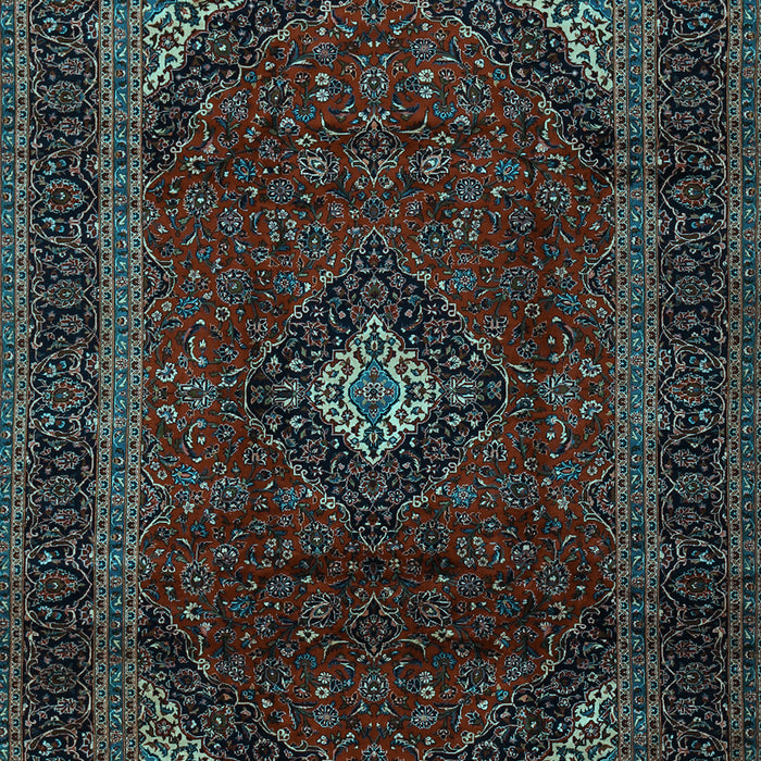 Machine Washable Persian Light Blue Traditional Rug, wshtr2417lblu