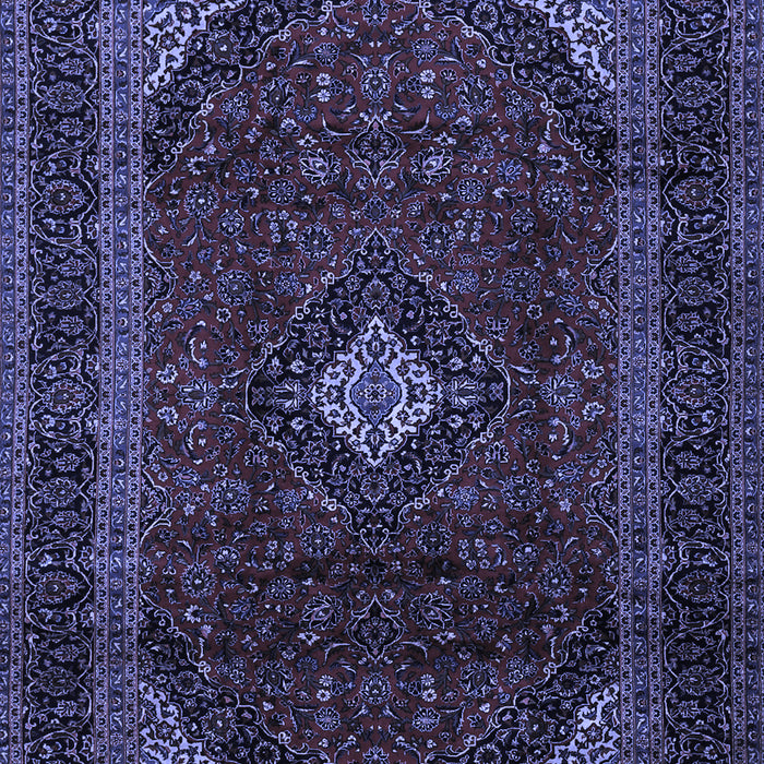 Machine Washable Persian Blue Traditional Rug, wshtr2417blu