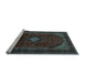 Sideview of Machine Washable Persian Light Blue Traditional Rug, wshtr2417lblu