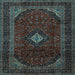 Square Persian Light Blue Traditional Rug, tr2417lblu