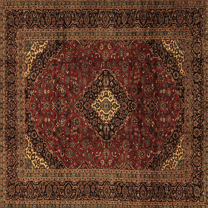 Square Machine Washable Persian Brown Traditional Rug, wshtr2417brn