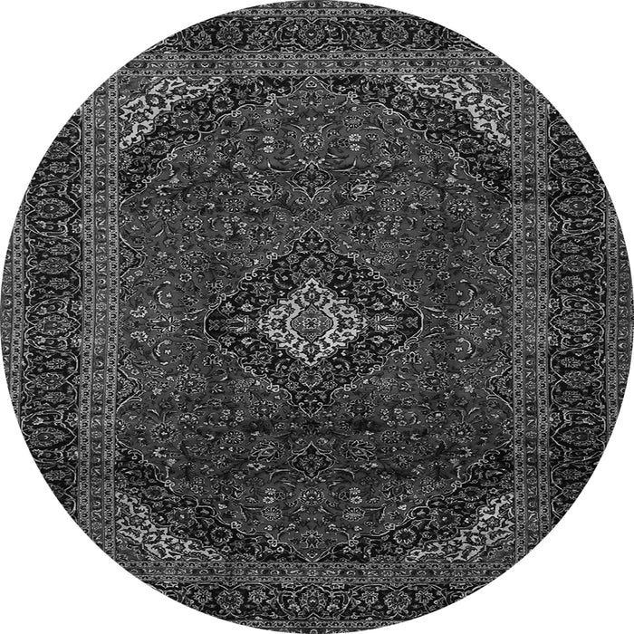 Machine Washable Persian Gray Traditional Rug, wshtr2417gry