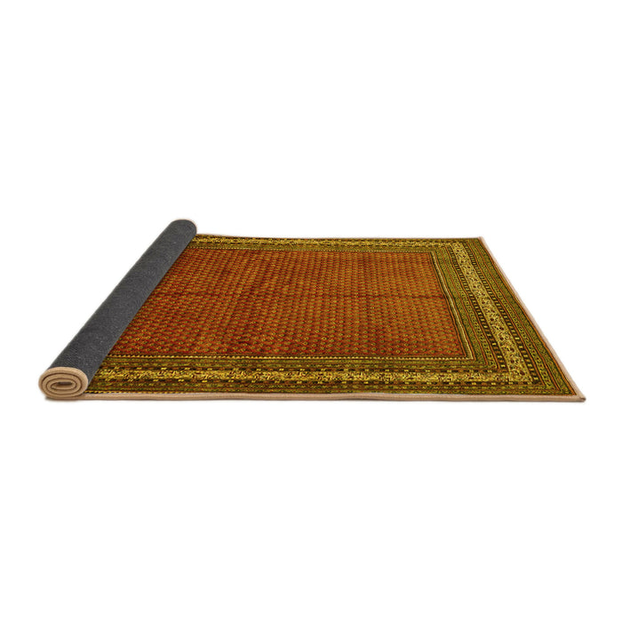 Sideview of Persian Yellow Traditional Rug, tr2418yw