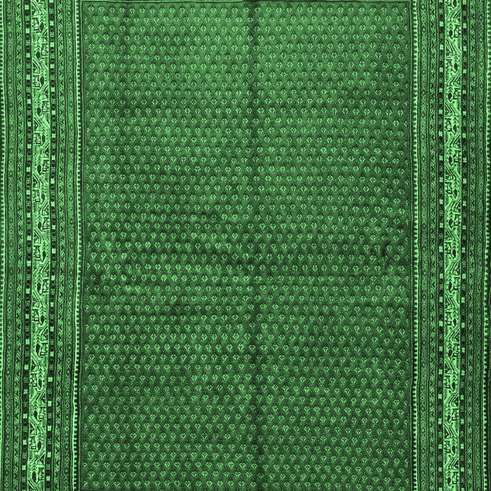 Machine Washable Persian Emerald Green Traditional Area Rugs, wshtr2418emgrn