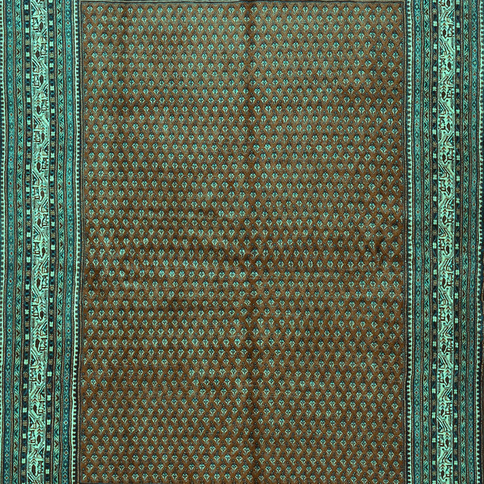 Machine Washable Persian Turquoise Traditional Area Rugs, wshtr2418turq