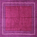 Square Machine Washable Persian Pink Traditional Rug, wshtr2418pnk