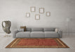 Machine Washable Persian Brown Traditional Rug in a Living Room,, wshtr2418brn