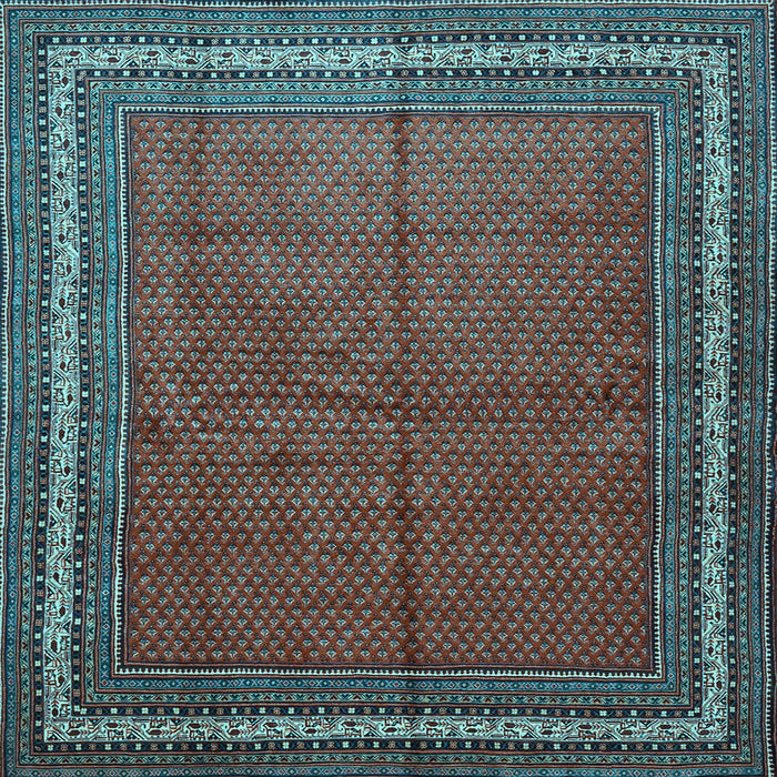 Square Machine Washable Persian Light Blue Traditional Rug, wshtr2418lblu