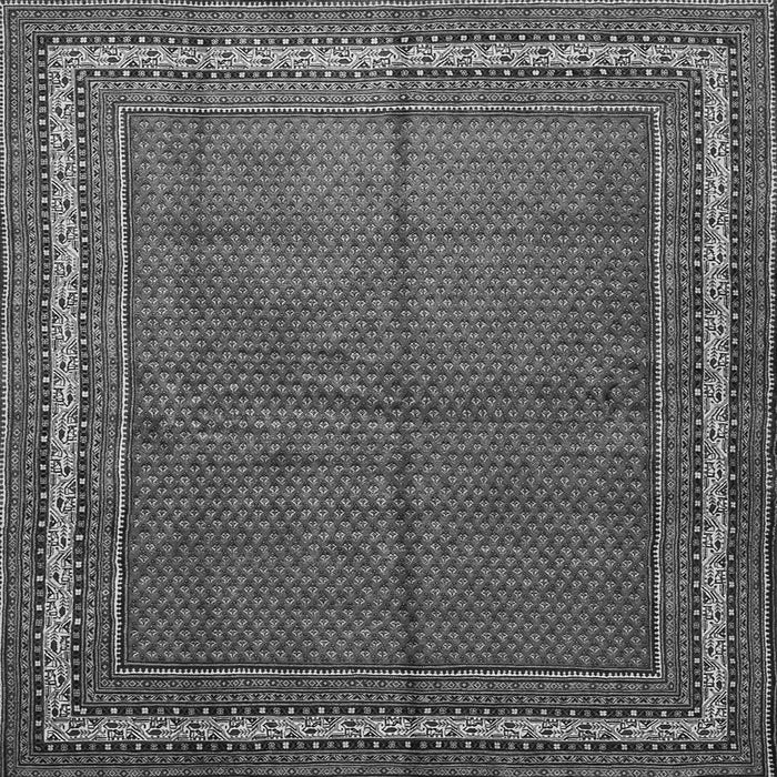 Round Machine Washable Persian Gray Traditional Rug, wshtr2418gry