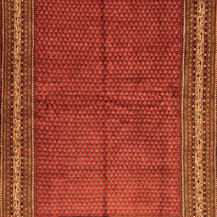 Serging Thickness of Machine Washable Persian Orange Traditional Area Rugs, wshtr2418org