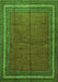 Serging Thickness of Machine Washable Persian Green Traditional Area Rugs, wshtr2418grn