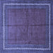 Square Persian Blue Traditional Rug, tr2418blu