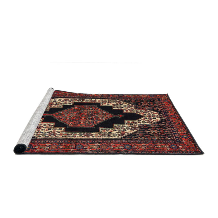Sideview of Machine Washable Traditional Sienna Brown Rug, wshtr2419