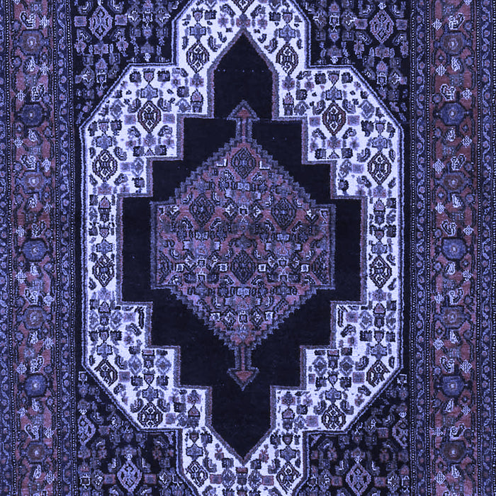 Machine Washable Persian Blue Traditional Rug, wshtr2419blu
