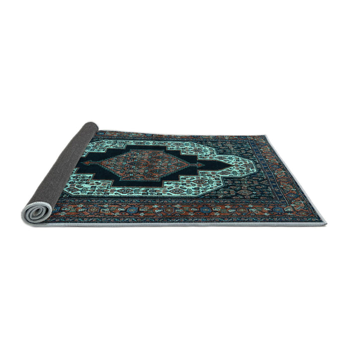 Sideview of Persian Light Blue Traditional Rug, tr2419lblu