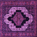 Square Machine Washable Persian Purple Traditional Area Rugs, wshtr2419pur