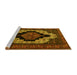 Sideview of Machine Washable Persian Yellow Traditional Rug, wshtr2419yw