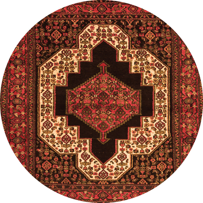 Machine Washable Persian Orange Traditional Area Rugs, wshtr2419org