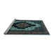 Sideview of Machine Washable Persian Light Blue Traditional Rug, wshtr2419lblu