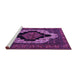 Sideview of Machine Washable Persian Purple Traditional Area Rugs, wshtr2419pur