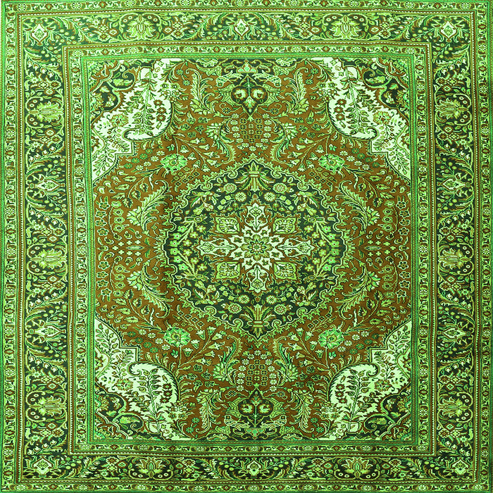 Serging Thickness of Persian Green Traditional Rug, tr241grn