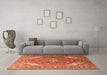 Machine Washable Persian Orange Traditional Area Rugs in a Living Room, wshtr241org