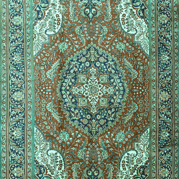 Machine Washable Persian Turquoise Traditional Area Rugs, wshtr241turq