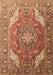 Machine Washable Persian Brown Traditional Rug, wshtr241brn