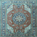 Square Persian Light Blue Traditional Rug, tr241lblu