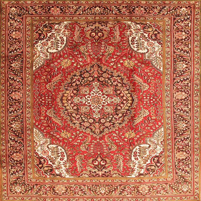 Serging Thickness of Persian Orange Traditional Rug, tr241org