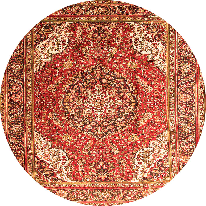 Square Persian Orange Traditional Rug, tr241org