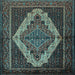 Square Persian Light Blue Traditional Rug, tr2420lblu