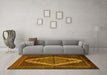 Machine Washable Persian Yellow Traditional Rug in a Living Room, wshtr2420yw