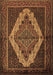 Machine Washable Persian Brown Traditional Rug, wshtr2420brn