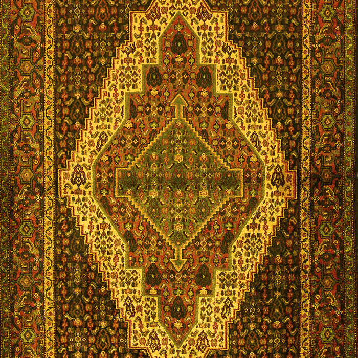 Machine Washable Persian Yellow Traditional Rug, wshtr2420yw