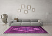 Machine Washable Persian Purple Traditional Area Rugs in a Living Room, wshtr2420pur