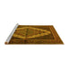 Sideview of Machine Washable Persian Yellow Traditional Rug, wshtr2420yw