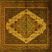Square Persian Yellow Traditional Rug, tr2420yw